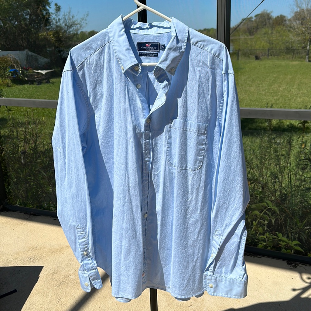 Vineyard Vines Cotton Classic Fit Murray Button Down Shirt Blue Xl